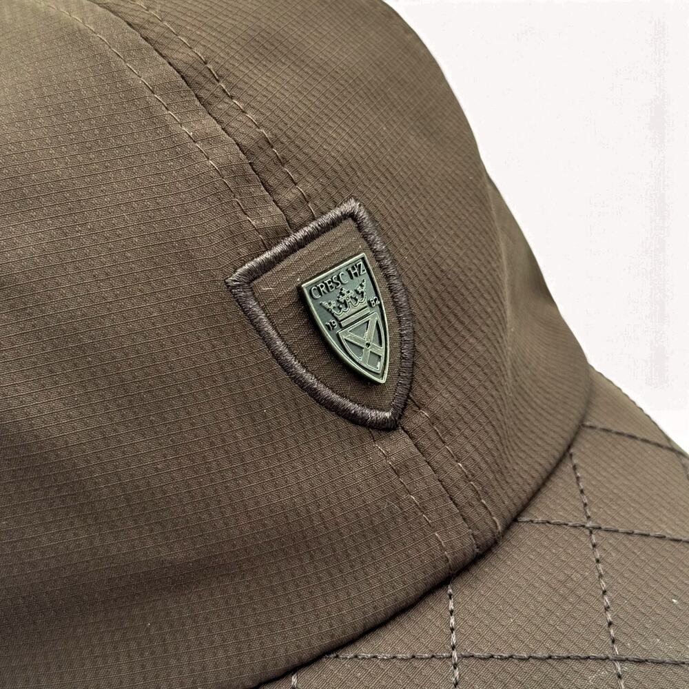 Cresc HZ Crescendo Equestrian Heritage Brown Quilted Strapback Hat Cap - Picture 4 of 12